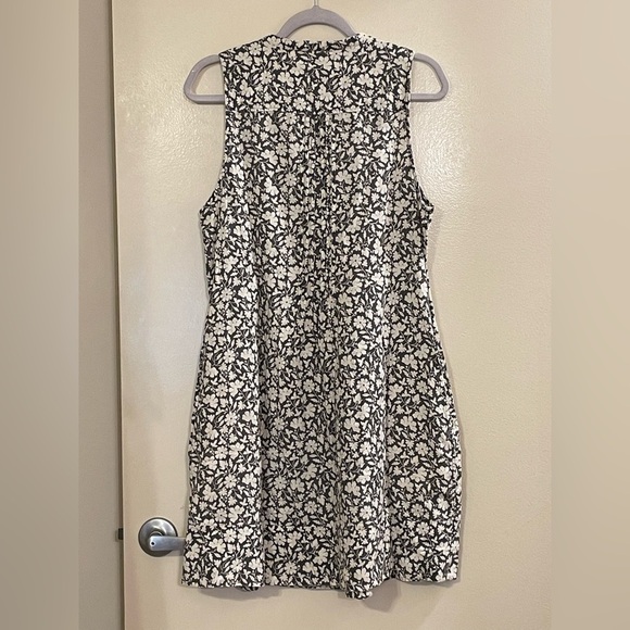 Faherty Floral Mini Dress in Black and Cream - Picture 7 of 9
